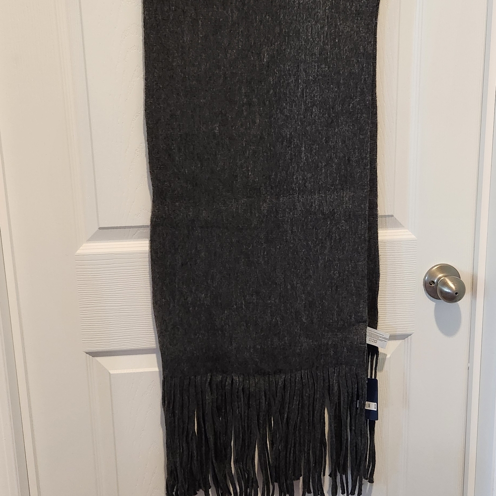 Lucky Brand Charcoal Knit Scarf